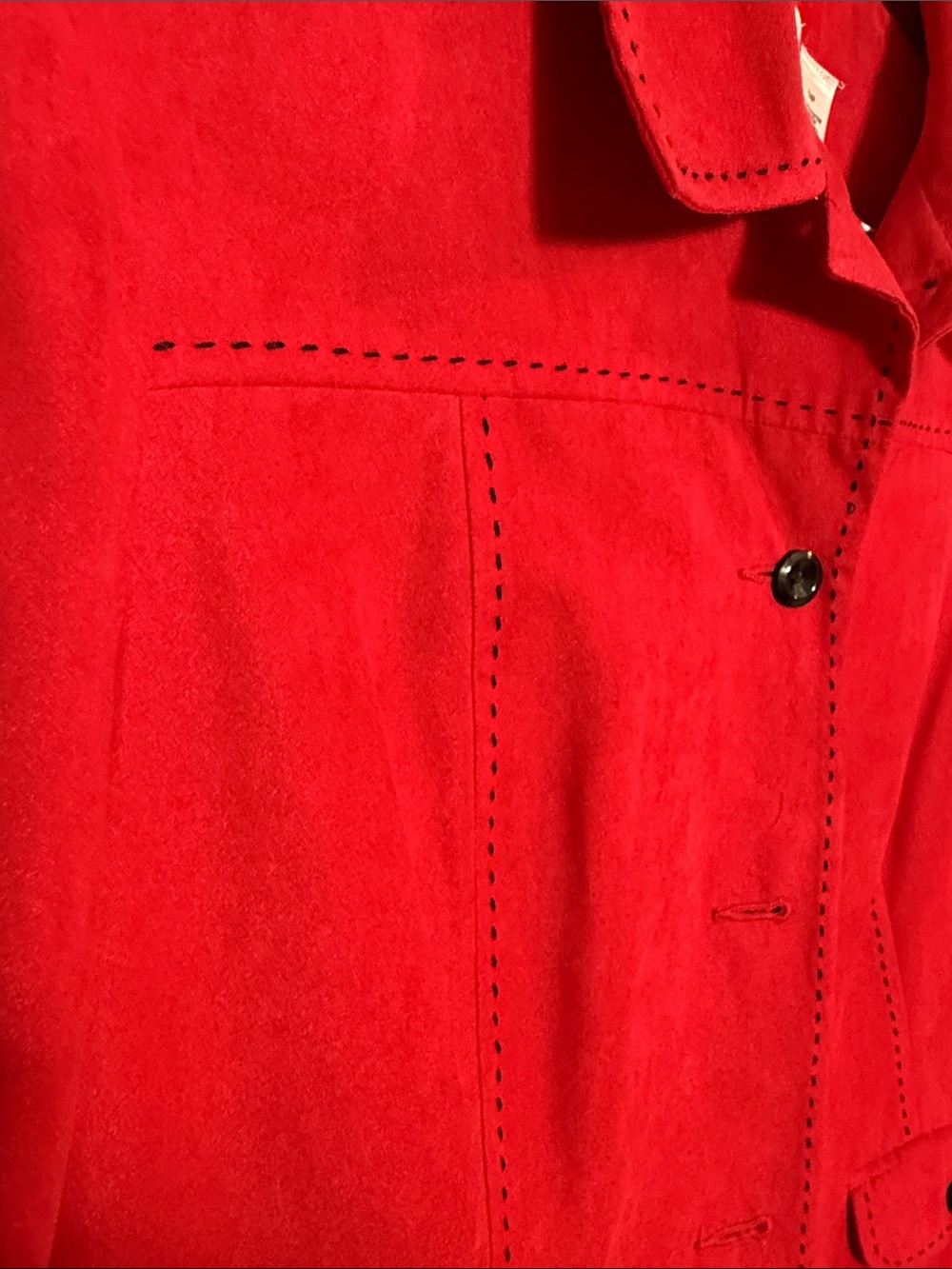 Alfred Dunner Red Structured Button-Front Blazer - Picture 4 of 5
